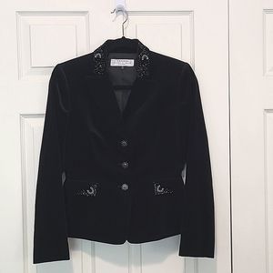 Tahari Black Velvet Blazer